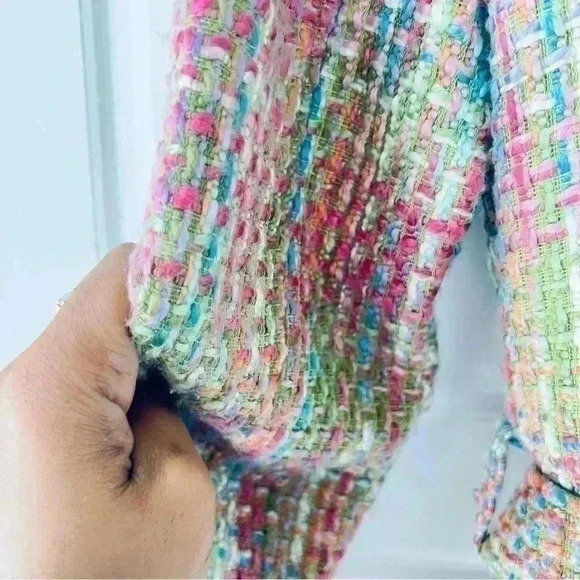 RW&CO PASTEL PINK LILAC BLUE TWEED FALL JACKET SIZE  6 - Picture 15 of 16